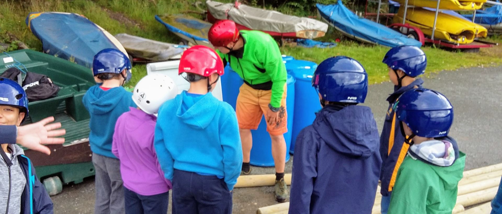 Raft Building for Corporate team building, stag and hen groups and schools in Cumbria