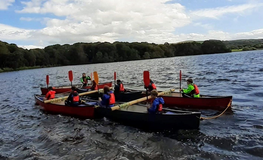 School Canoeing in Cumbria